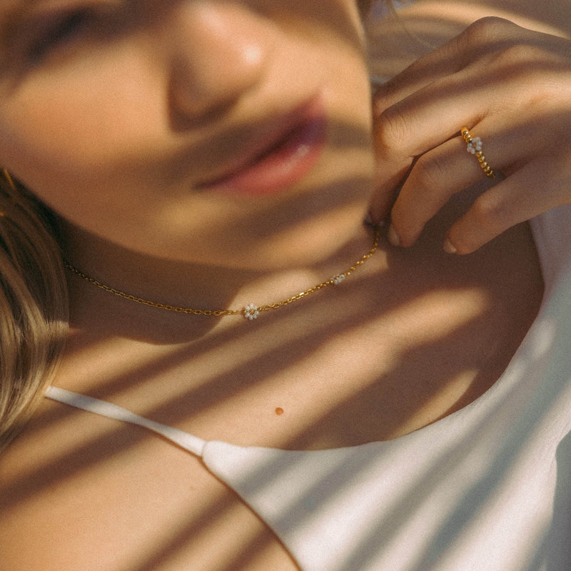 Linen Blossom Anxiety Ring