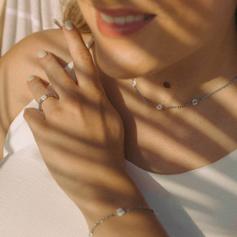 Linen Blossom Anxiety Ring