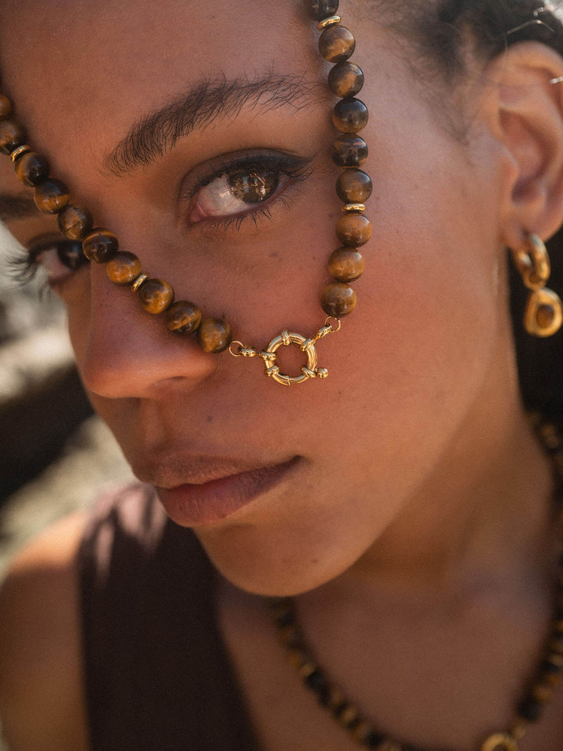 Tiger's Eye Charm Kette