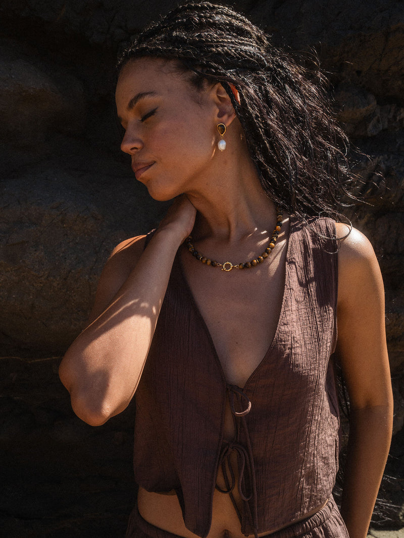 Tiger's Eye Charm Kette