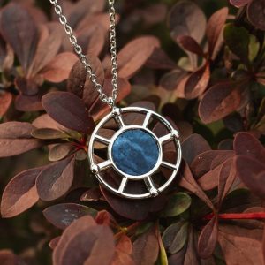 Amulett Halskette (Marmor/Silber)