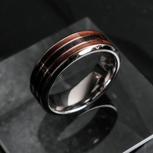 Cartesian Ring (Walnuss/Silber)
