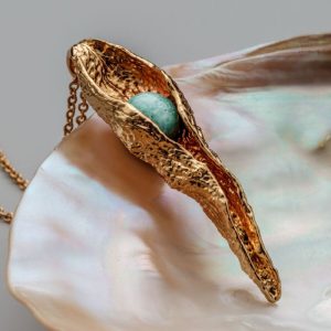 Chalice Halskette (Amazonit/Gold)