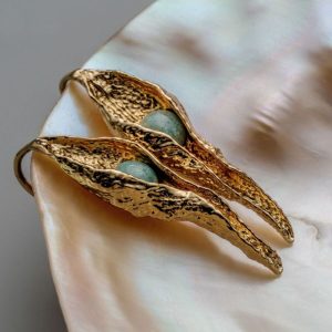 Chalice Ohrringe (Amazonit/Gold)