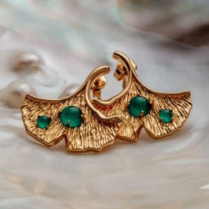 Chalice Ohrringe (Chalcedon/Gold)