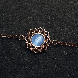 Composition Armband (Blaues Perlmutt/Rosé)