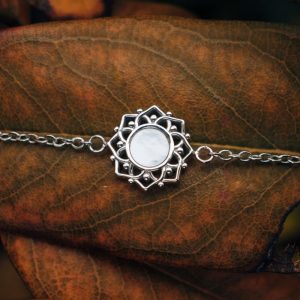 Composition Armband (Weißes Perlmutt/Silber)