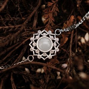 Composition Gem Armband (Mondstein/Silber)