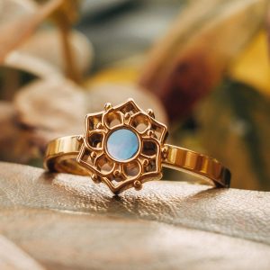 Composition Ring (Blaues Perlmutt/Gold)