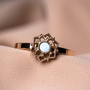 Composition Ring (Blaues Perlmutt/Rosé)
