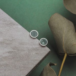 Concentric Ohrringe (Marmor/Silber)