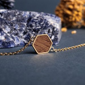 Facade Armband (Walnuss/Gold)