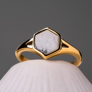 Facade Ring (Türkis/Gold)