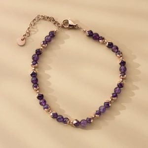 Fireworks Armband (Amethyst/Rosé) I