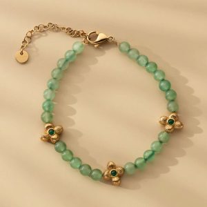 Fireworks Armband (Aventurin/Gold) I