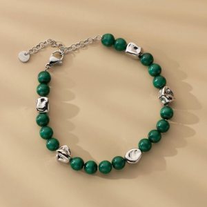 Fireworks Armband (Malachit/Silber)