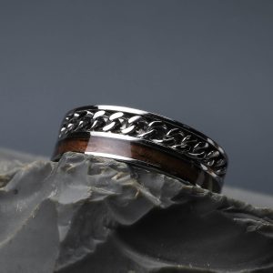 Fractional Ring (Walnuss/Silber)
