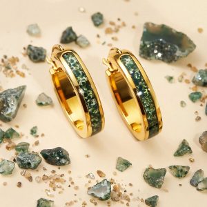 Homecoming Ohrringe (Achat/Gold)