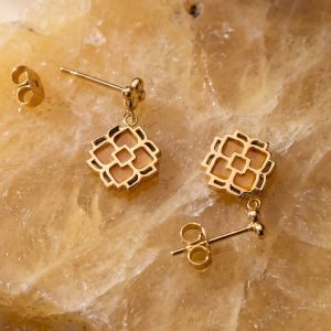 Midsommar Ohrringe (Aventurin/Gold)