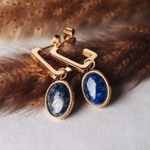 Mirror Ohrringe (Lapislazuli/Gold)