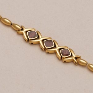 Mosaic Armband (Walnuss/Gold) II