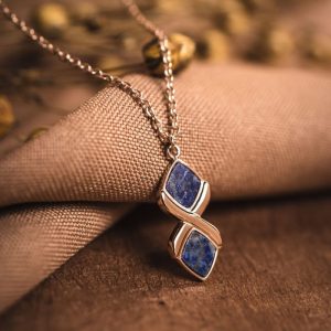 Mosaic Halskette (Lapislazuli/Rosé)