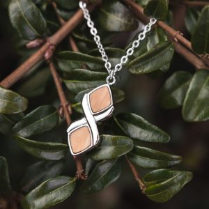 Mosaic Halskette (Olive/Silber)