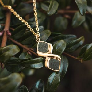 Mosaic Halskette (Schiefer/Gold)