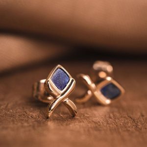 Mosaic Ohrringe (Lapislazuli/Rosé)