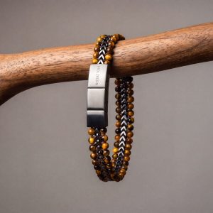 Offroad Armband (Tigerauge/Grau)