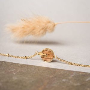 Opacity Armband (Marmorholz/Gold)