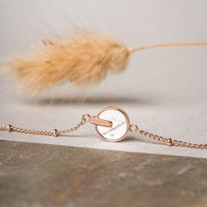 Opacity Armband (Weißer Marmor/Rosé)
