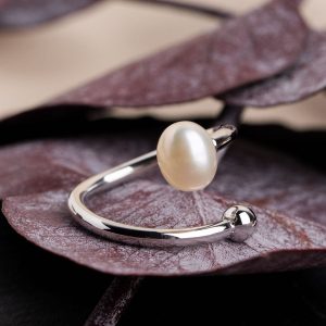 Panoramic Ring (Weiße Perle/Silber)