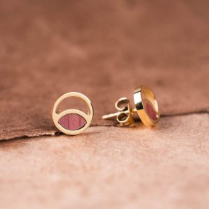 Perception Ohrringe (Amaranth/Gold)