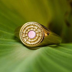 Pixa Ring (Rosa Perlmutt/Gold)