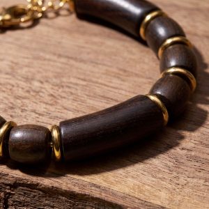 Savannah Armband (Walnuss/Gold)