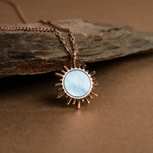 Shade Halskette (Blaues Perlmutt/Rosé)