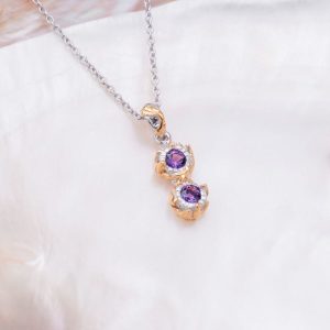Silverstream Halskette (Amethyst/Gold)