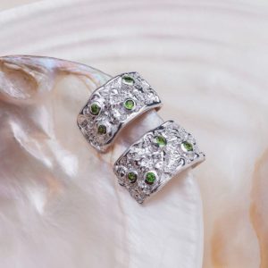 Silverstream Ohrringe (Diopsid/Silber)