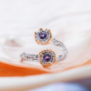 Silverstream Ring (Amethyst/Gold)