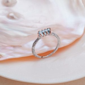 Silverstream Ring (Aquamarin/Roségold)