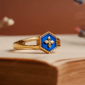 Spectral Ring (Blaues Perlmutt/Gold)