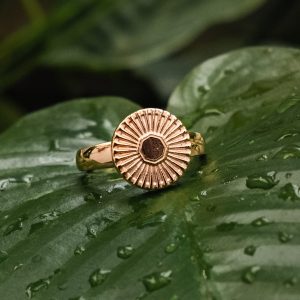 Stencil Ring (Walnuss/Rosé)