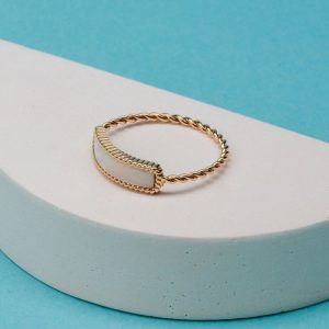 Summersweet Ring (Weißes Perlmutt/Gold)