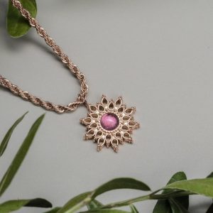 Suncatcher Halskette (Amethyst/Rosé)