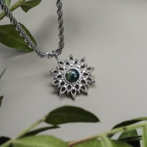 Suncatcher Halskette (Marmor/Silber)