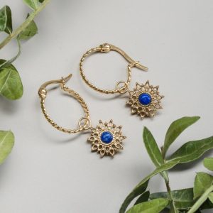 Suncatcher Ohrringe (Lapislazuli/Gold)