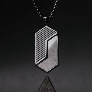 Zigzag Halskette (Marmor/Schwarz)